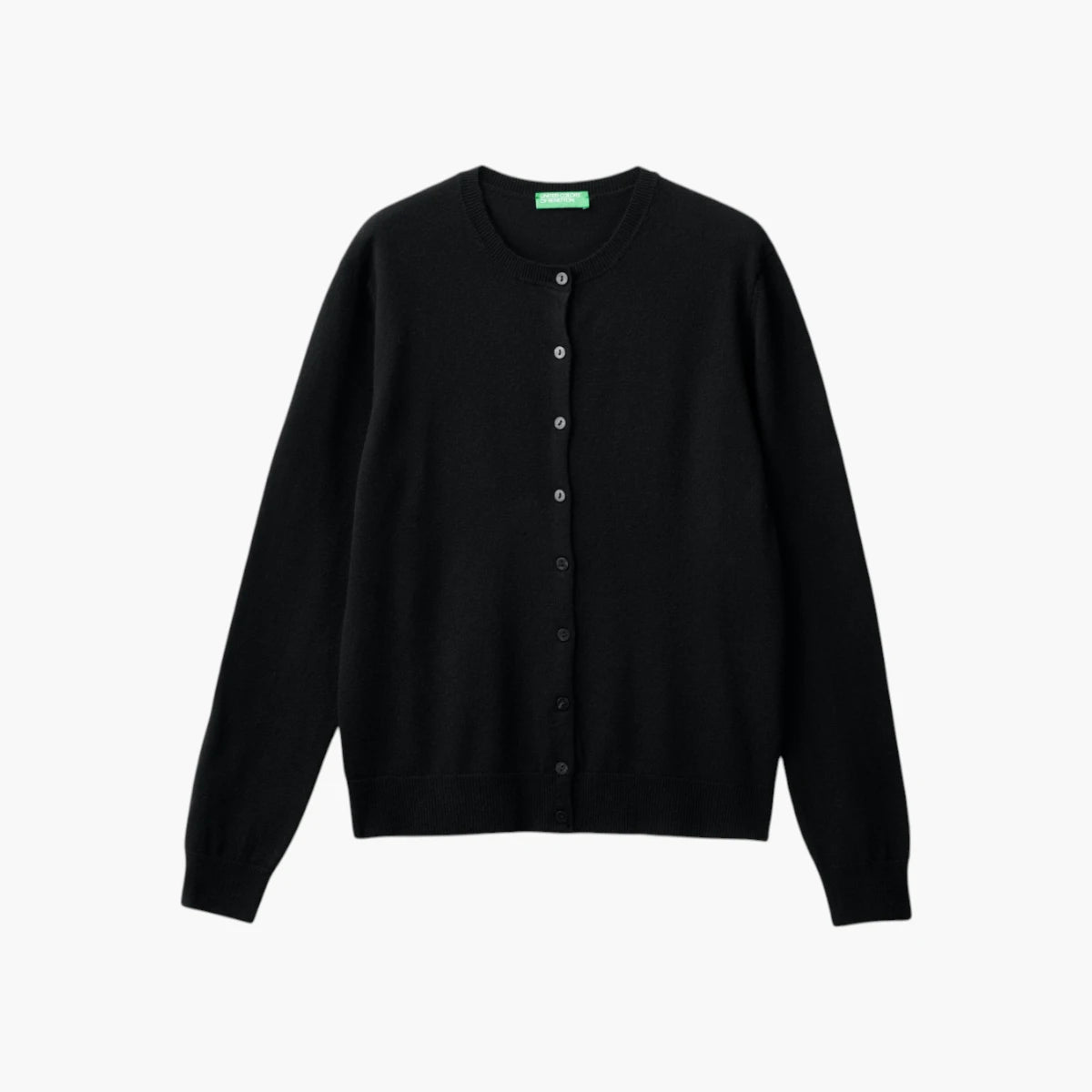 United Colors Of Benetton Crew Neck Cardigan In Pure Virgin Wool | LEVISONS