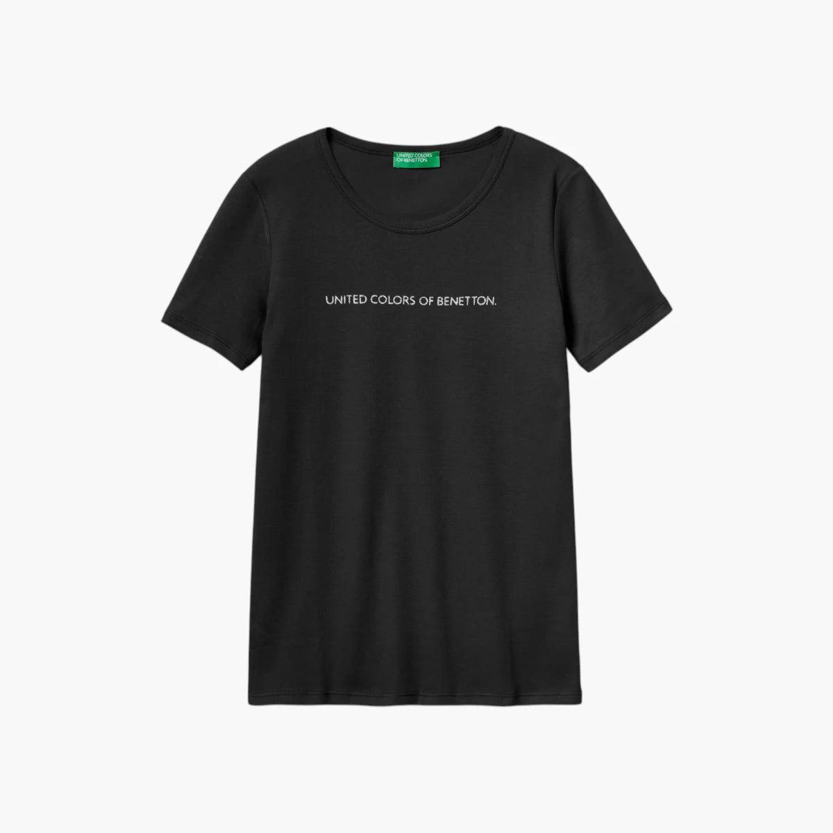 United Colors Of Benetton T-Shirt In 100% Cotton With Glitter Print Logo | LEVISONS