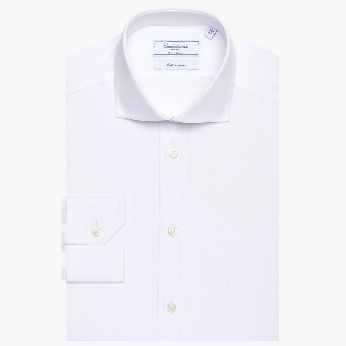 Camicissima Cerviah Permanent White Slim Fit Shirt Cerviah Francese | LEVISONS