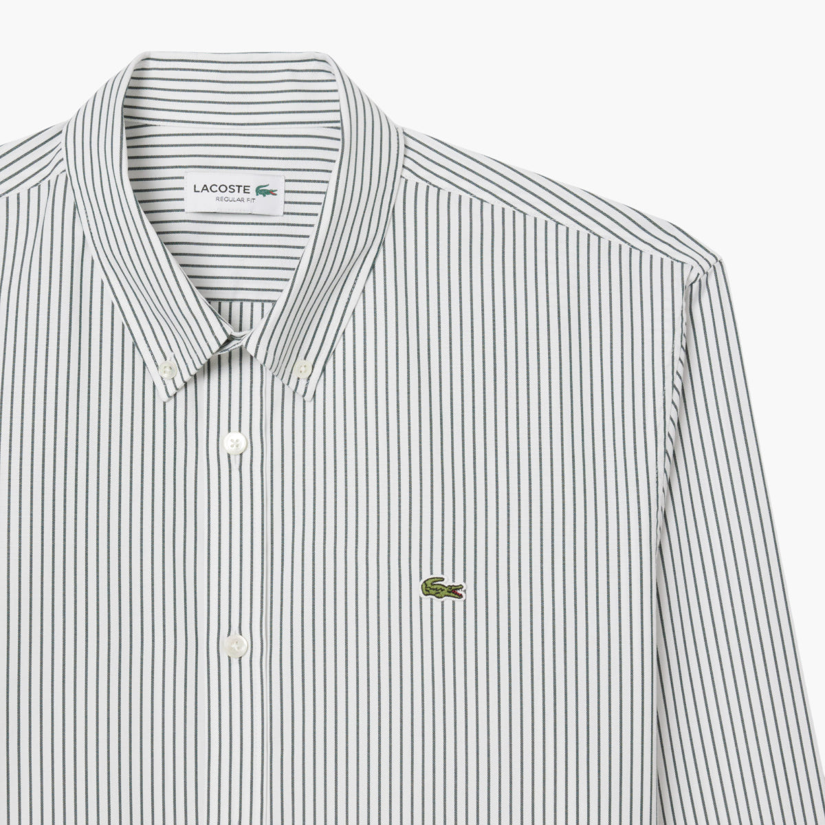 Lacoste Regular Fit Striped Pinpoint Shirt | LEVISONS