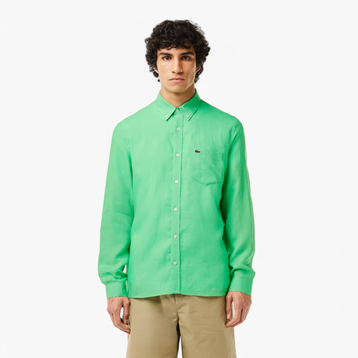 Lacoste Regular Fit Linen Shirt | LEVISONS
