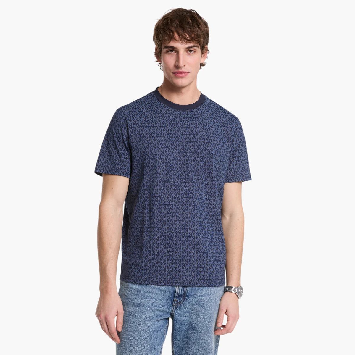 Michael Kors Signature Logo Print Cotton Jersey T-Shirt | LEVISONS