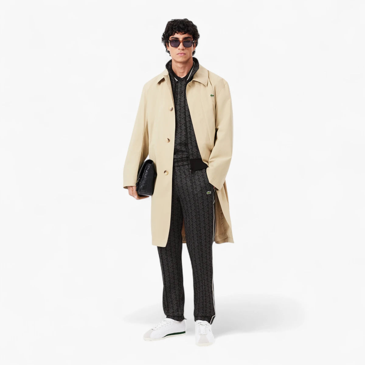 Lacoste Classic Fit Monogram Jacquard Polo Shirt | LEVISONS