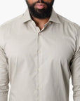 Levisons Plain Shirt - Beige | LEVISONS