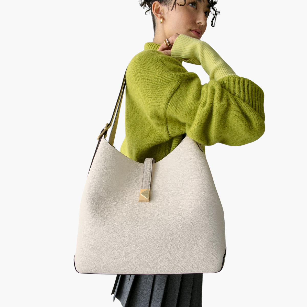 Kate Spade Deco Colorblocked Pebbled Leather Large Shoulder Bag | LEVISONS