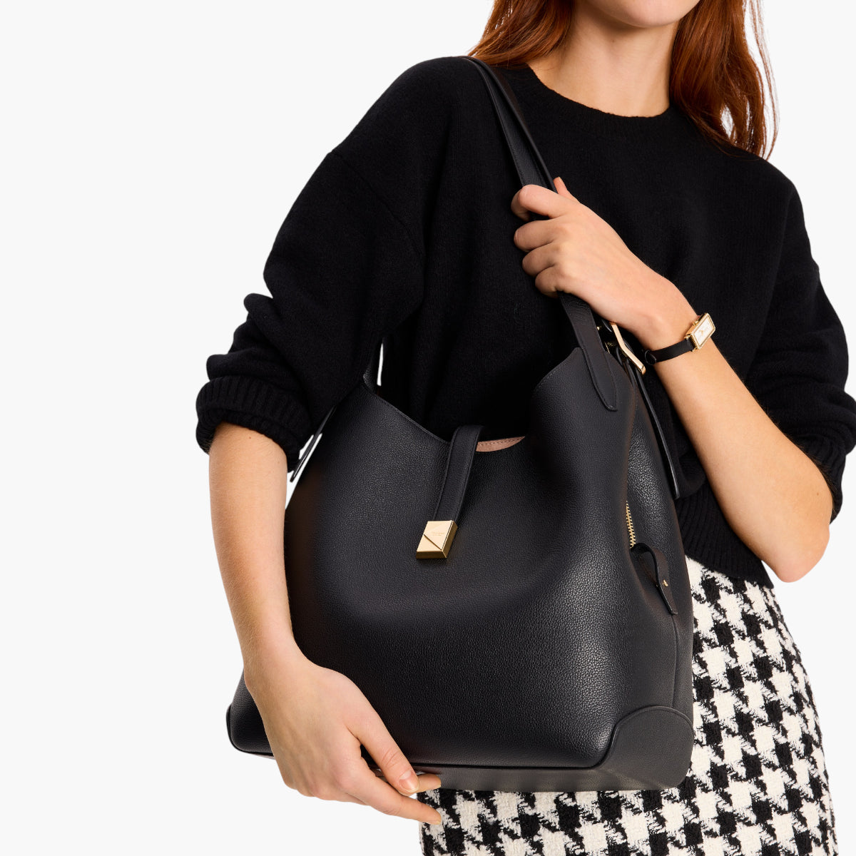 Kate Spade Deco Pebbled Leather Large Shoulder Bag | LEVISONS