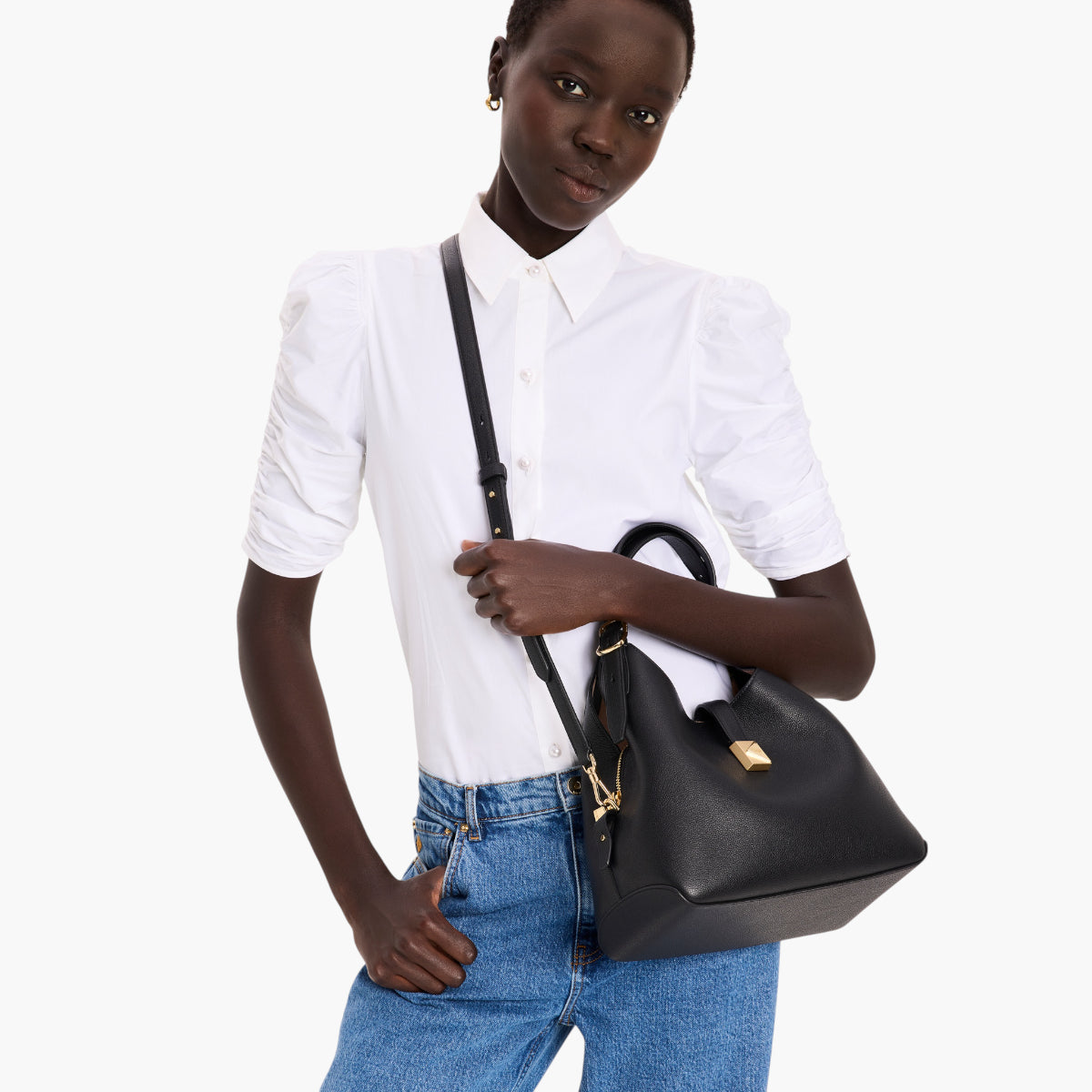 Kate Spade Deco Pebbled Leather Crossbody Tote | LEVISONS