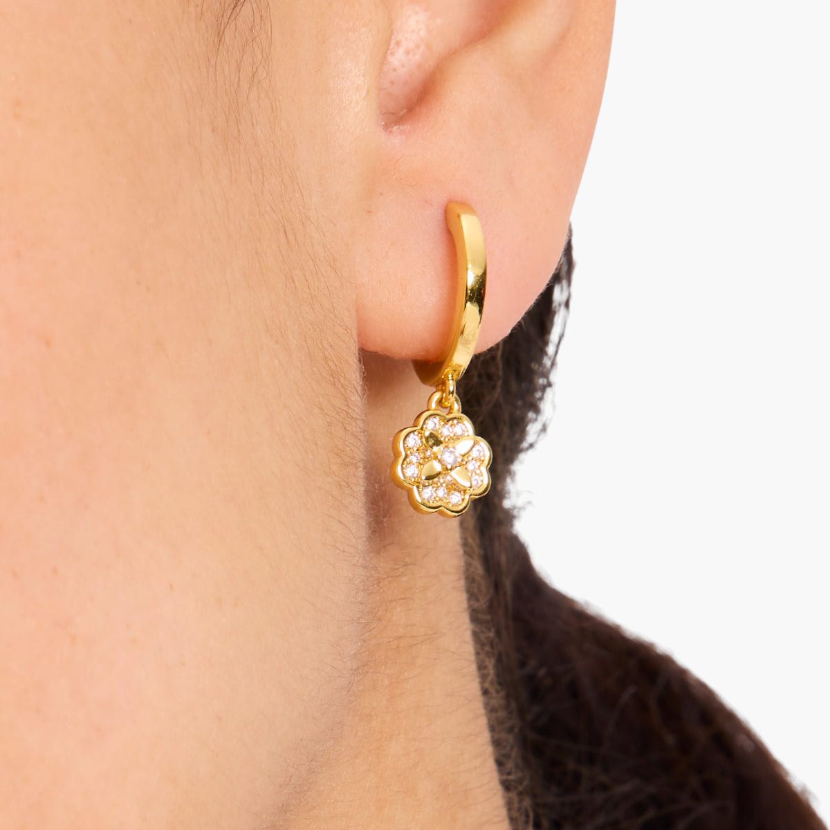 Kate Spade Heritage Bloom Huggie Drop Earrings | LEVISONS
