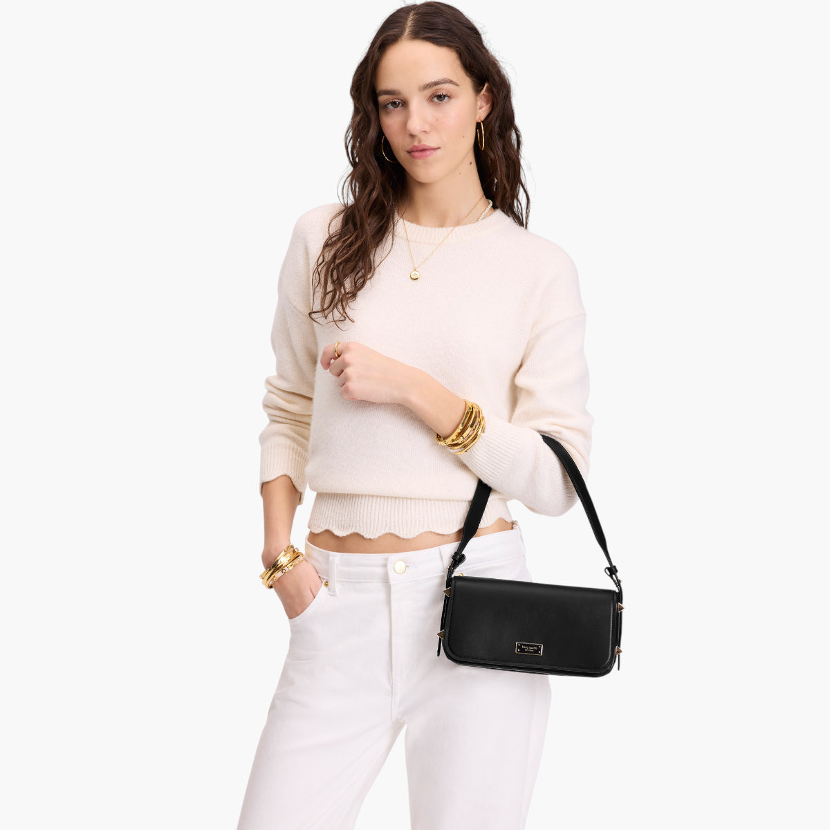 Kate Spade Liv Smooth Leather Shoulder Bag | LEVISONS