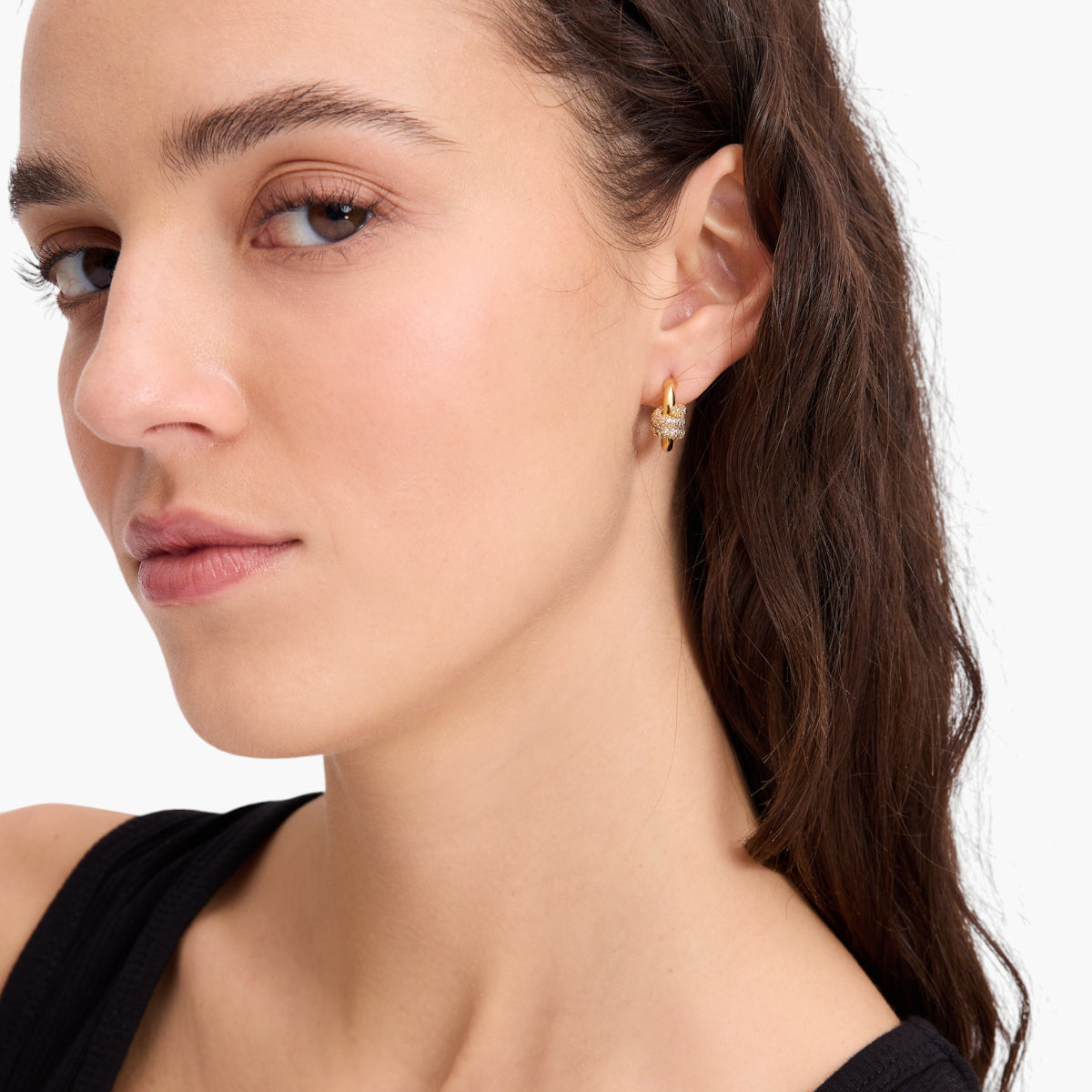Kate Spade Ropes &amp; Knots Pave Huggies | LEVISONS