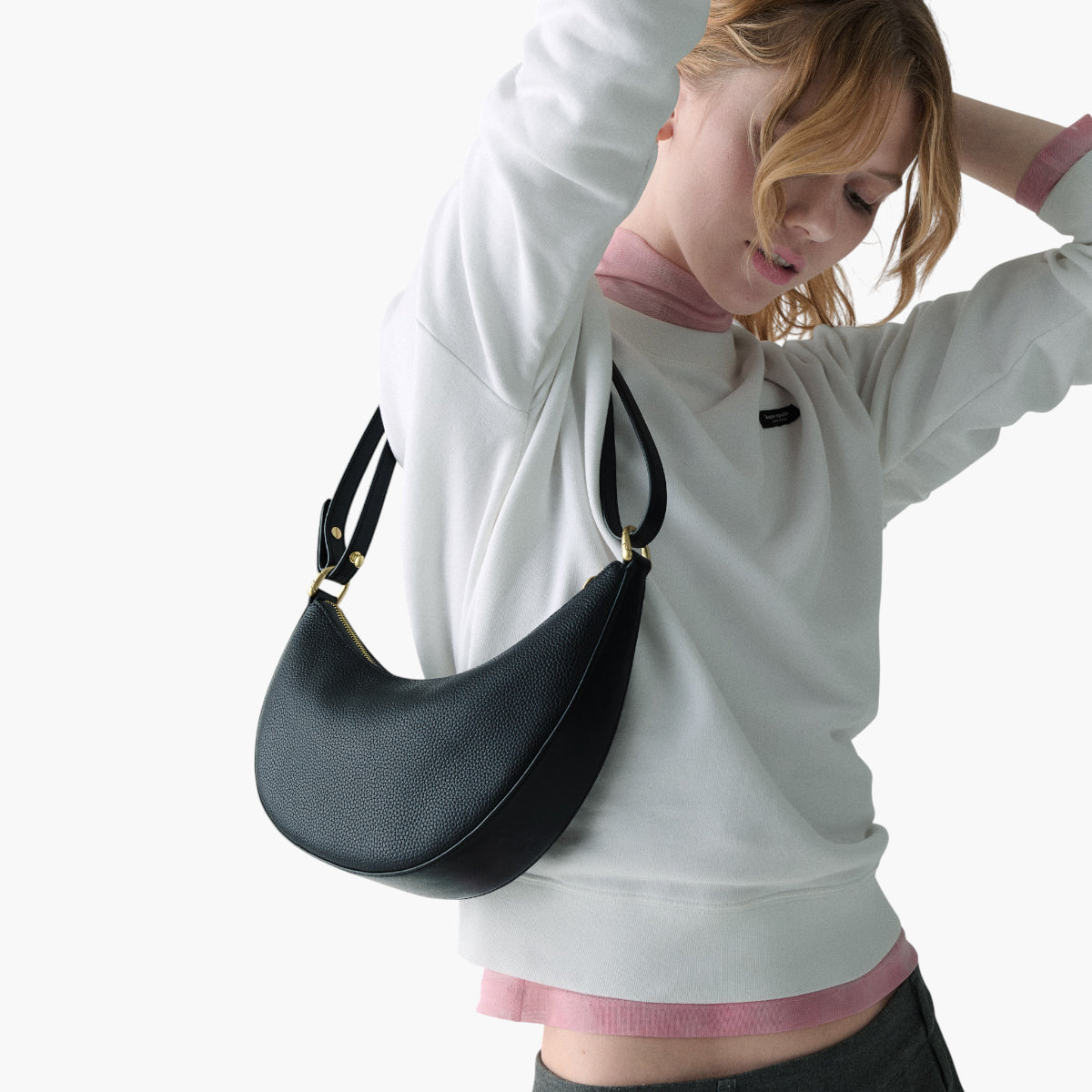 Kate Spade Duo Pebbled Leather Crossbody Bag | LEVISONS