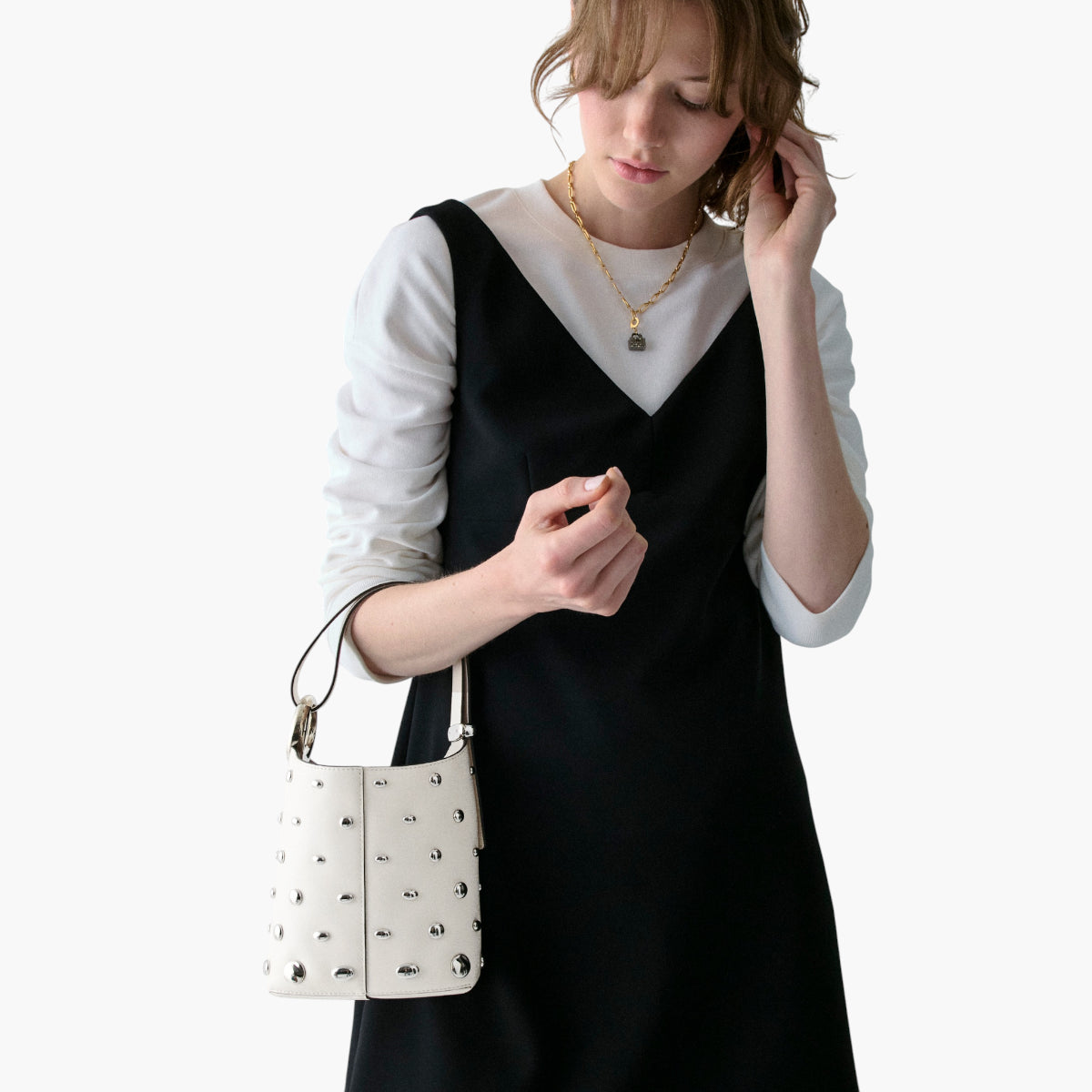 Kate Spade Halo Studded Mini Bucket Bag | LEVISONS