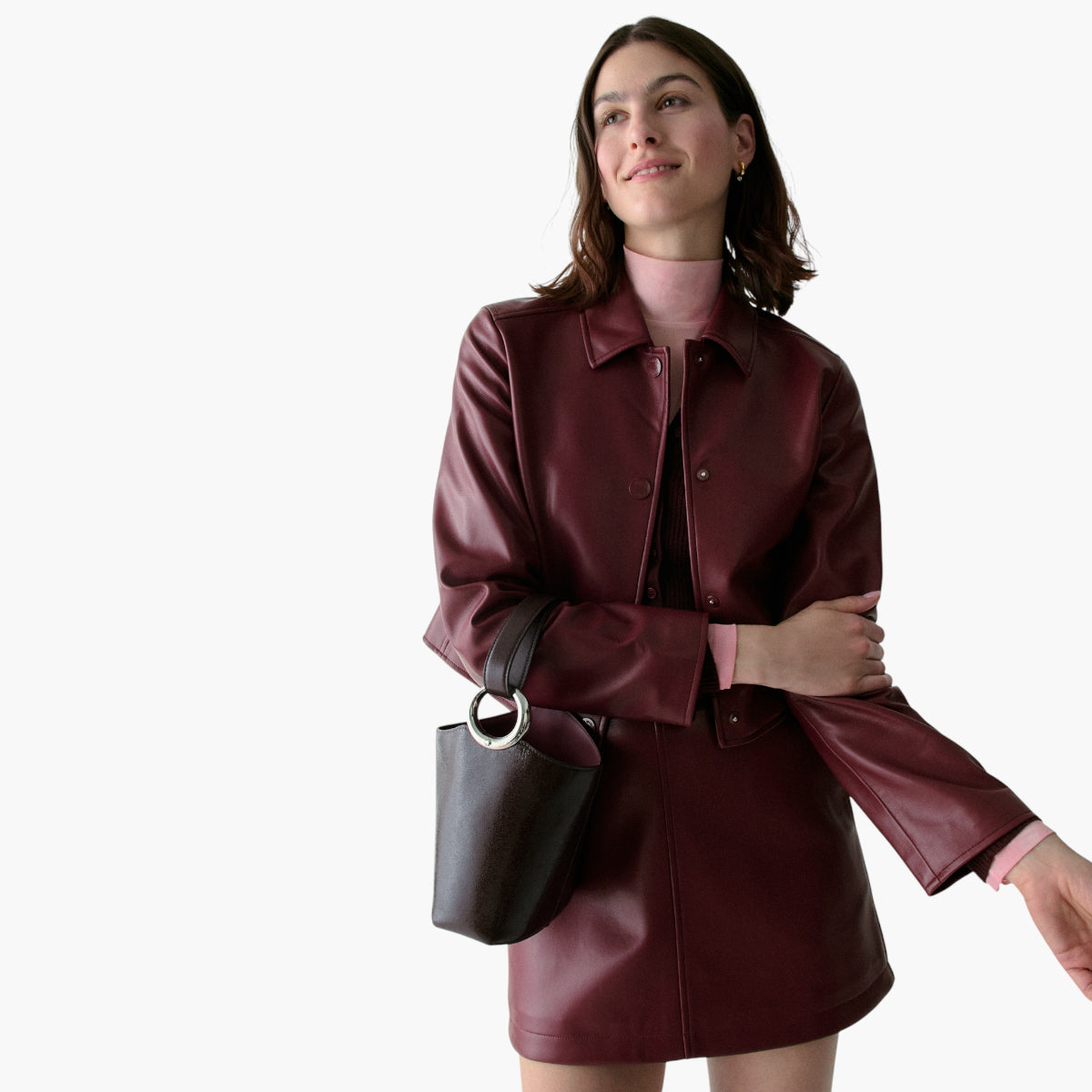 Kate Spade Halo Glazed Leather Mini Bucket Bag | LEVISONS