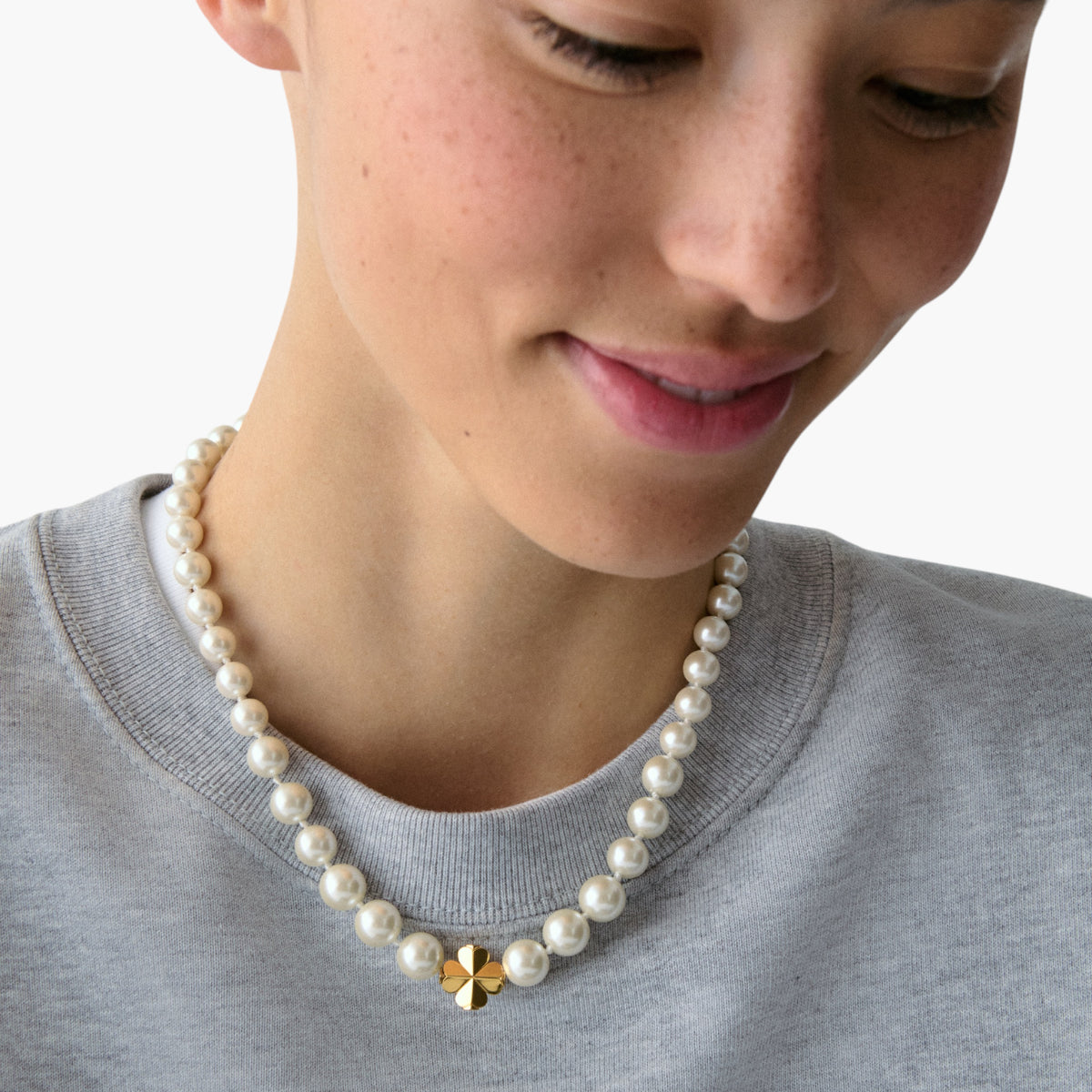 Kate Spade Spade Flower Pearl Short Necklace | LEVISONS