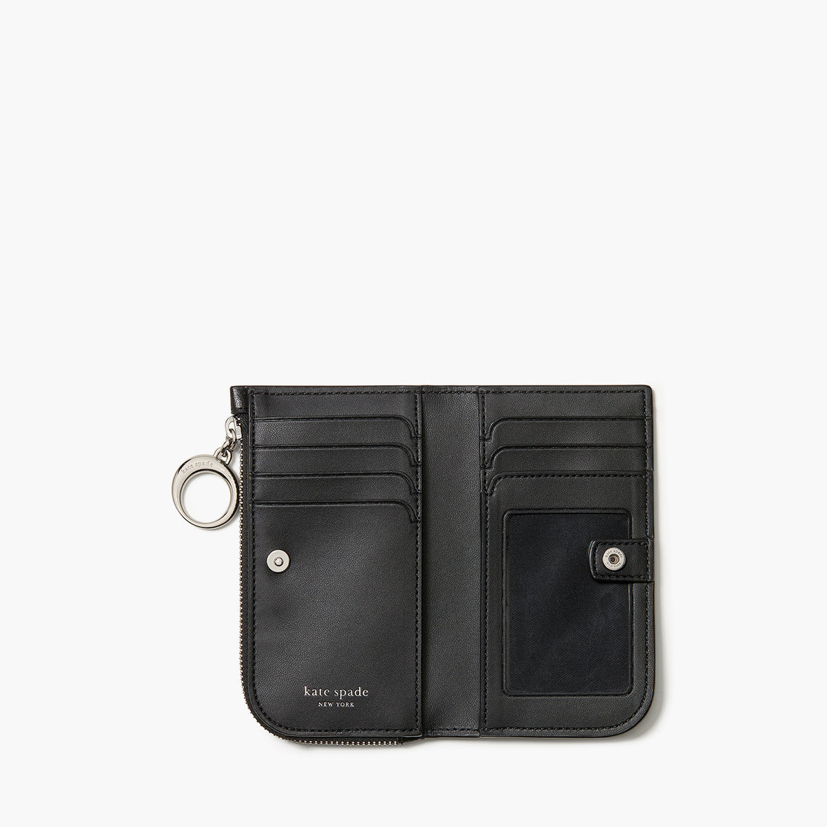Kate Spade Halo Fine Grain Leather Small Slim Bifold Wallet | LEVISONS