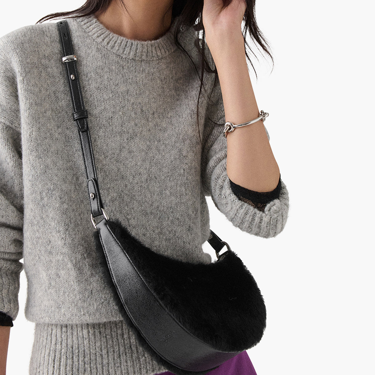 Kate Spade Duo Shearling Bear Crossbody Bag | LEVISONS