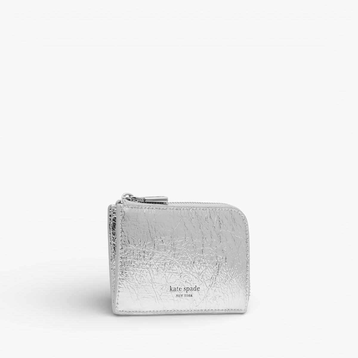 Kate Spade Mini Zip Card Case Crinkle Metallic Leather Mini Zip Card Case | LEVISONS