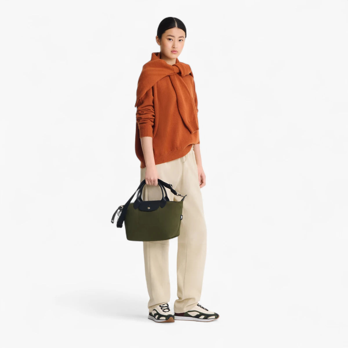 Longchamp Le Pliage Energy Top Handle Bag Khaki | LEVISONS