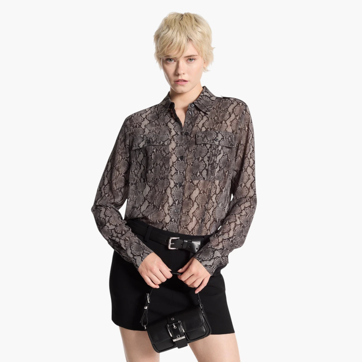 Michael Kors Snake Print Georgette Blouse | LEVISONS