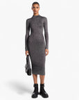 Michael Kors Metallic Knit Mock Neck Dress | LEVISONS