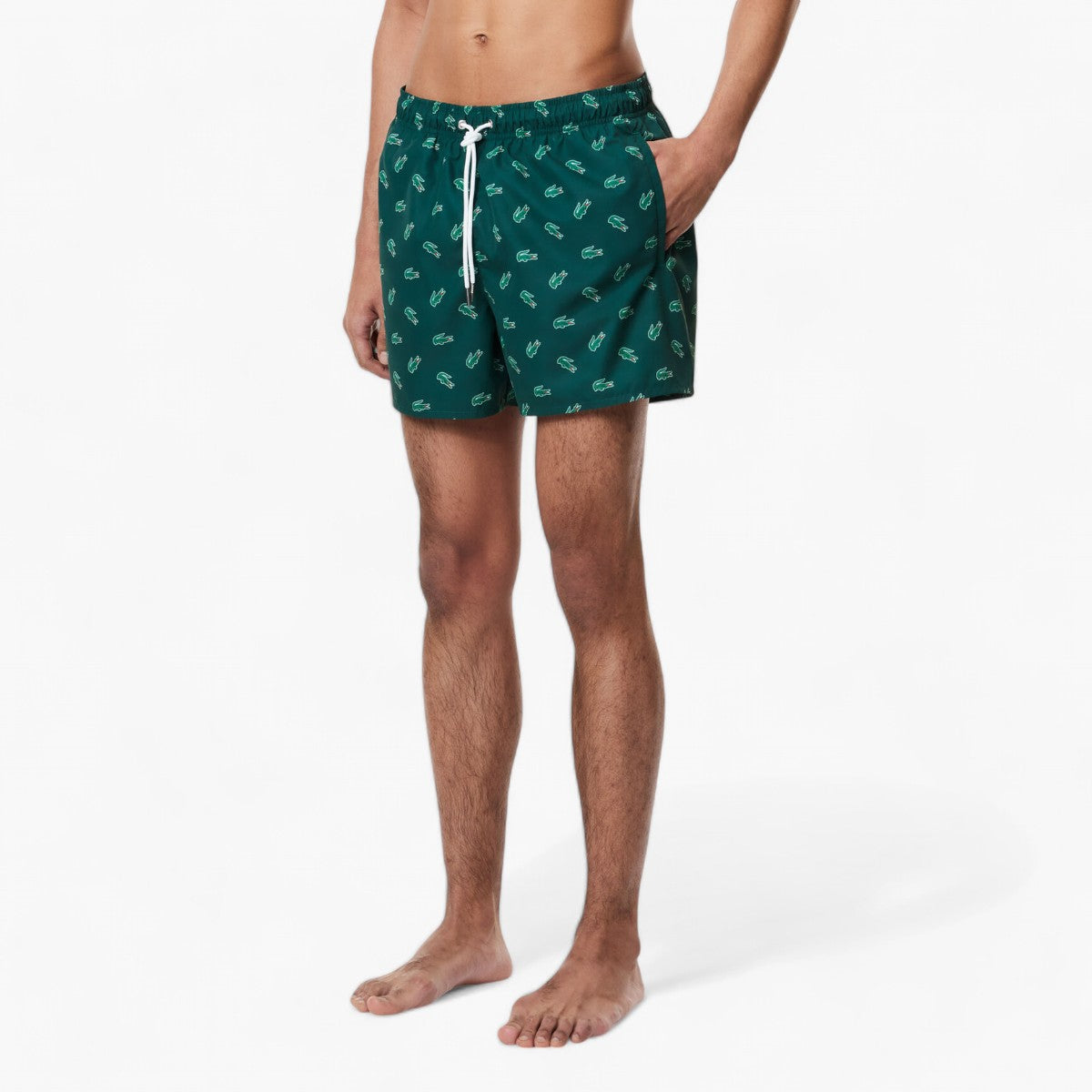 Lacoste Crocodile Print Swim Trunks | LEVISONS