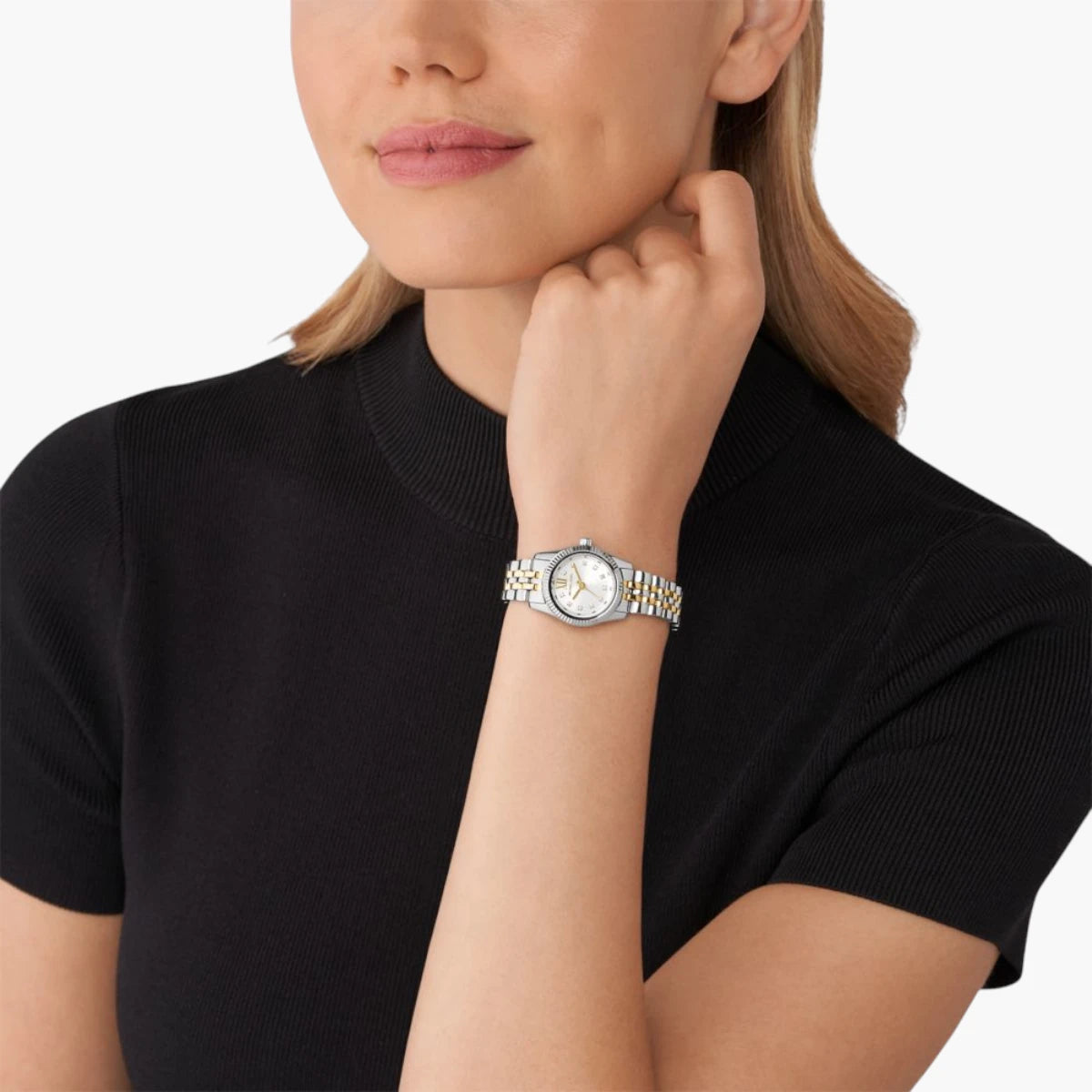 Michael Kors Petite Lexington Pavé Two-Tone Watch | LEVISONS