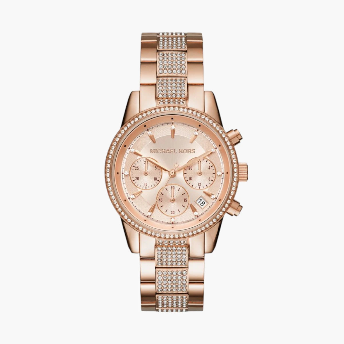 Michael Kors Bryant Pavé Rose Gold-Tone Watch | LEVISONS