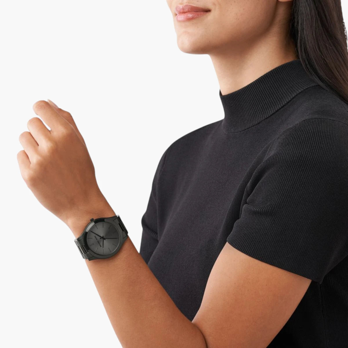 Michael Kors Oversized Slim Runway Black-Tone Watch | LEVISONS