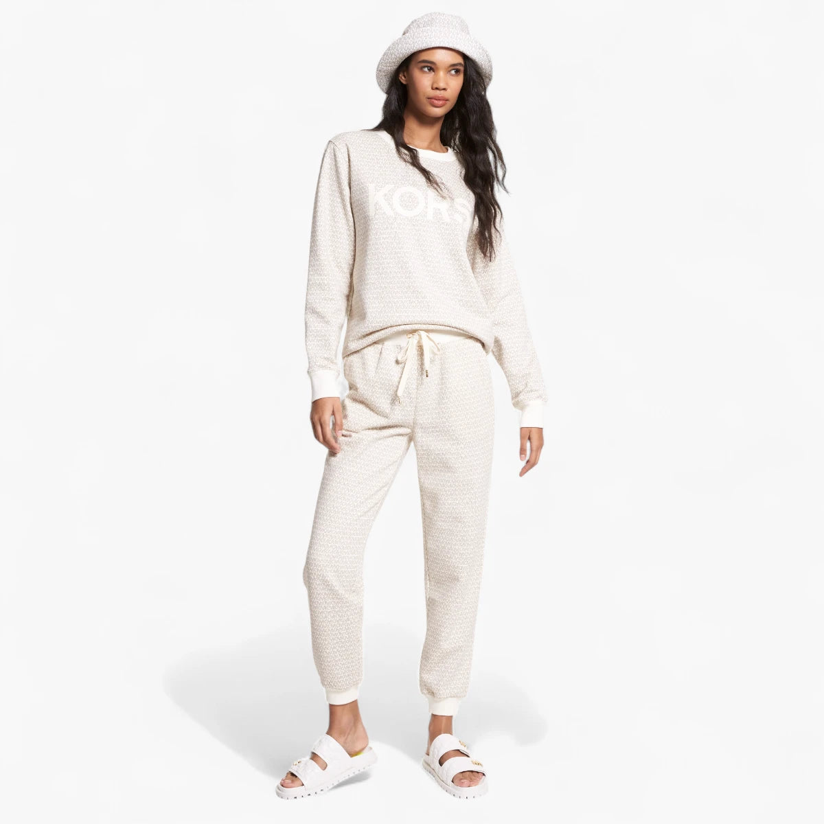 Michael Kors Logo Print Cotton Terry Joggers | LEVISONS