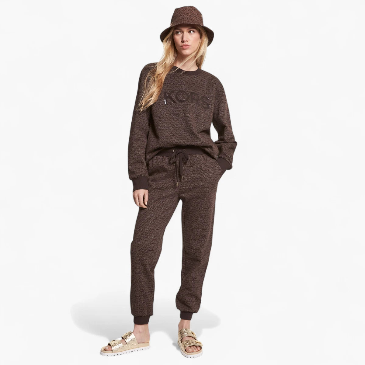 Michael Kors Logo Print Cotton Terry Joggers | LEVISONS