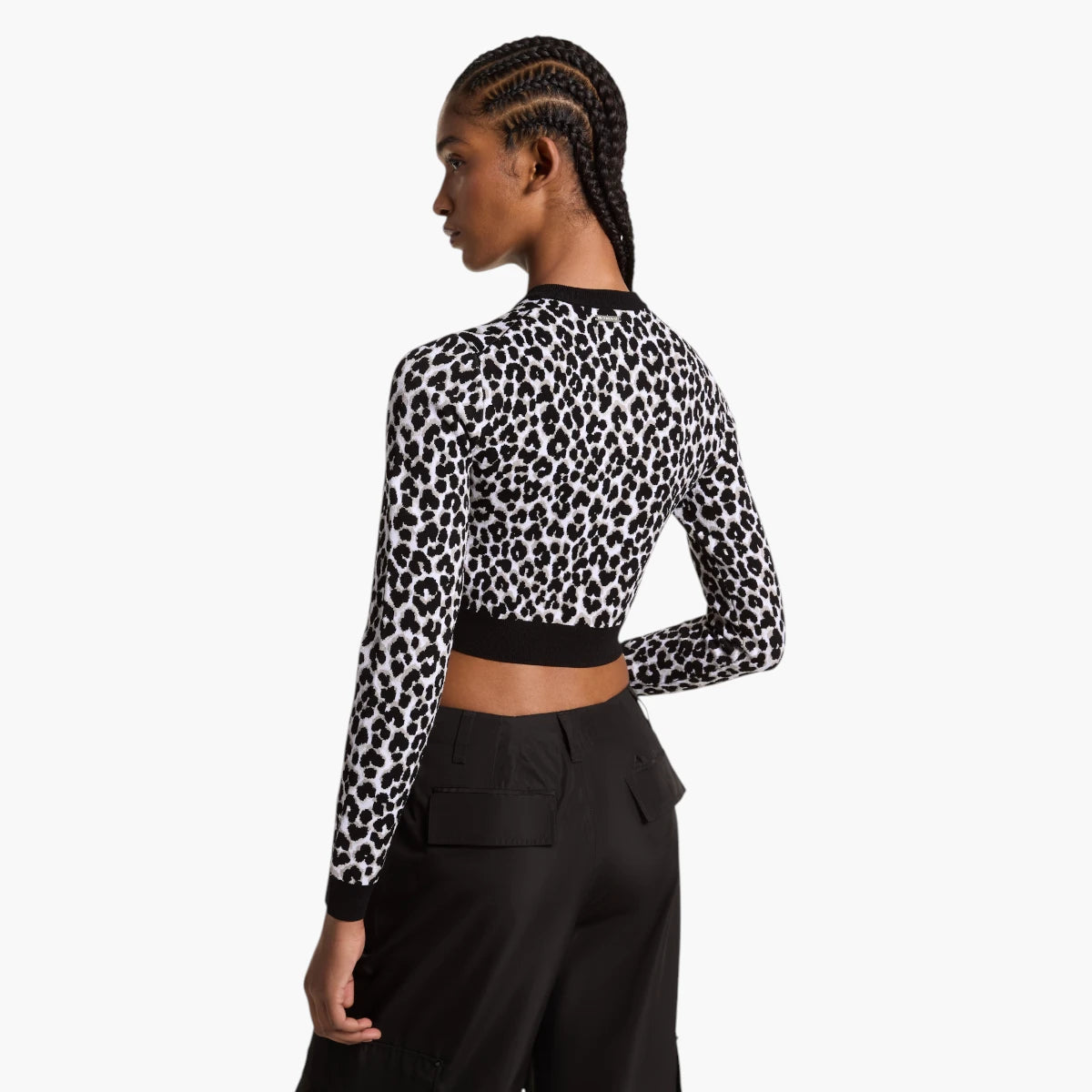 Michael Kors Leopard Jacquard Knit Zip Cardigan | LEVISONS