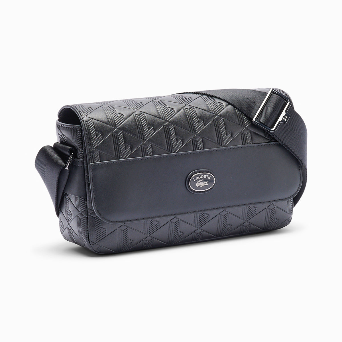 Lacoste Nomogramme Leather Flap Close Satchel | LEVISONS