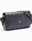 Lacoste Nomogramme Leather Flap Close Satchel | LEVISONS