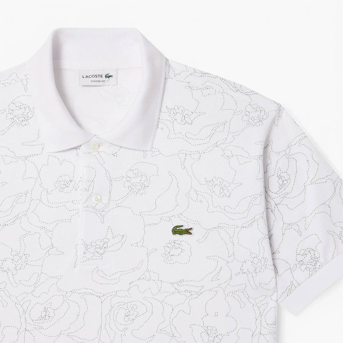 Lacoste Classic Fit Flower Print L.12.12 Polo Shirt | LEVISONS