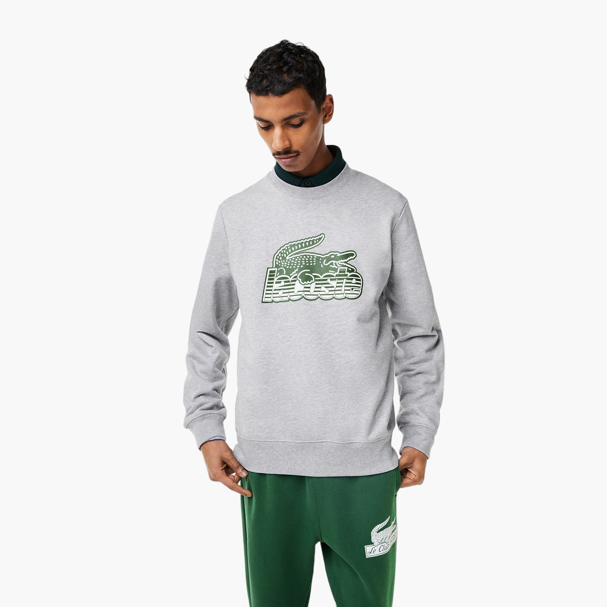 Lacoste Round Neck Unbrushed Fleece Sweatshirt | LEVISONS