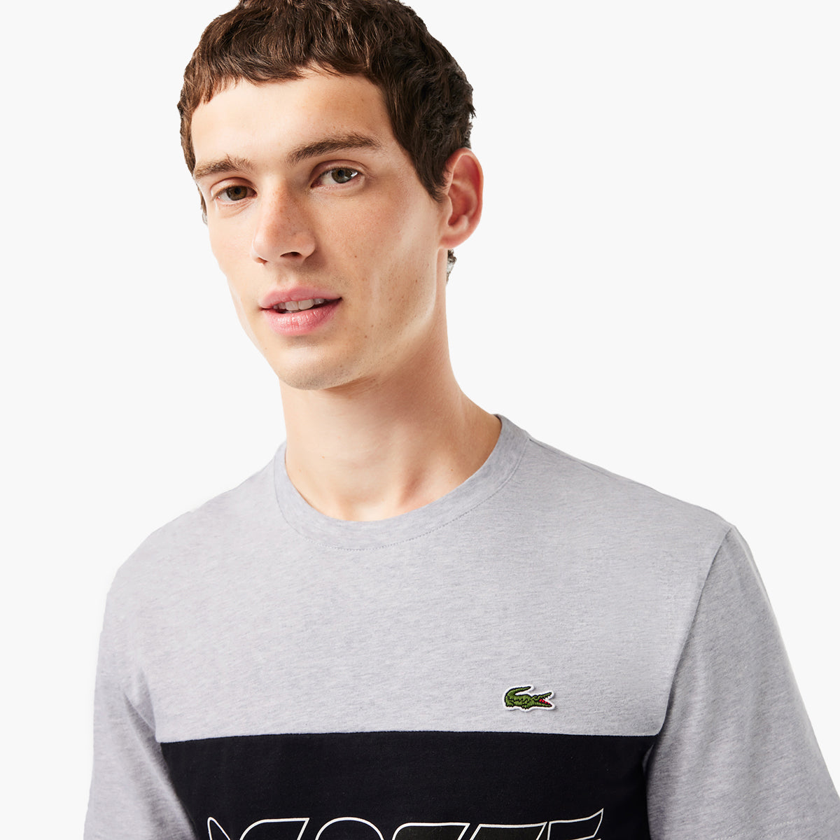 Lacoste Regular Fit Printed Colourblock T-Shirt | LEVISONS