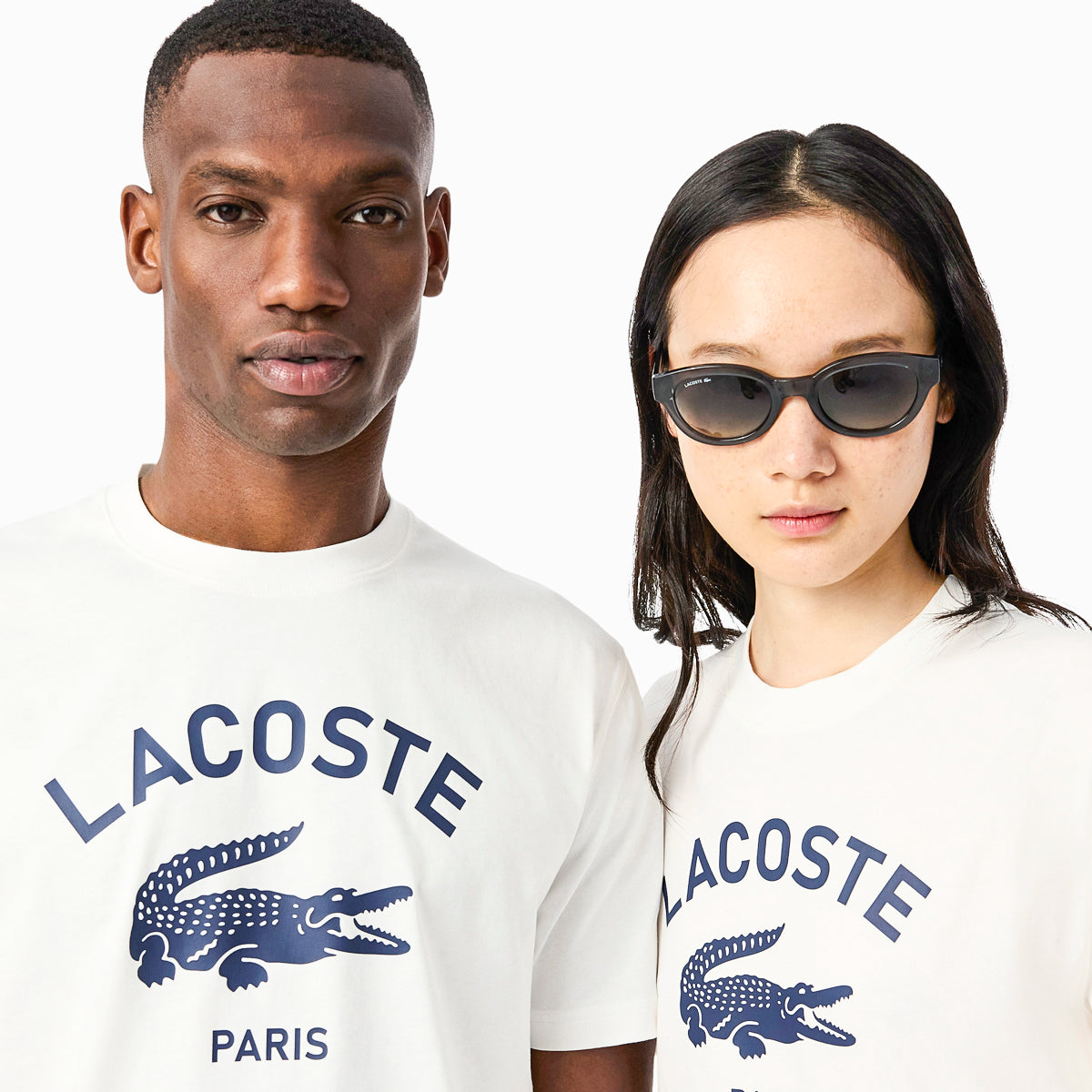 Lacoste Signature Print Cotton T-Shirt | LEVISONS