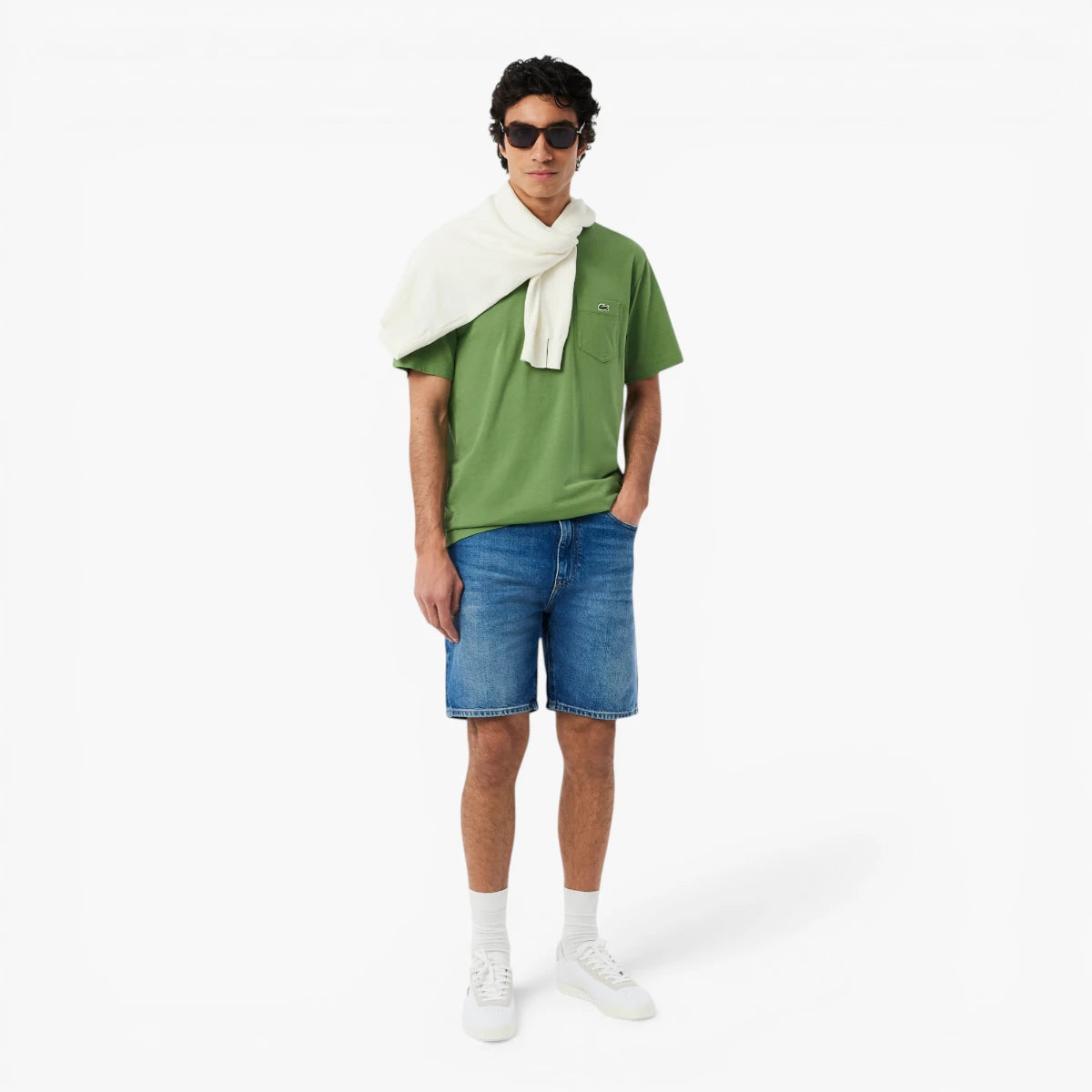 Lacoste Cotton T-Shirt With Breast Pocket | LEVISONS