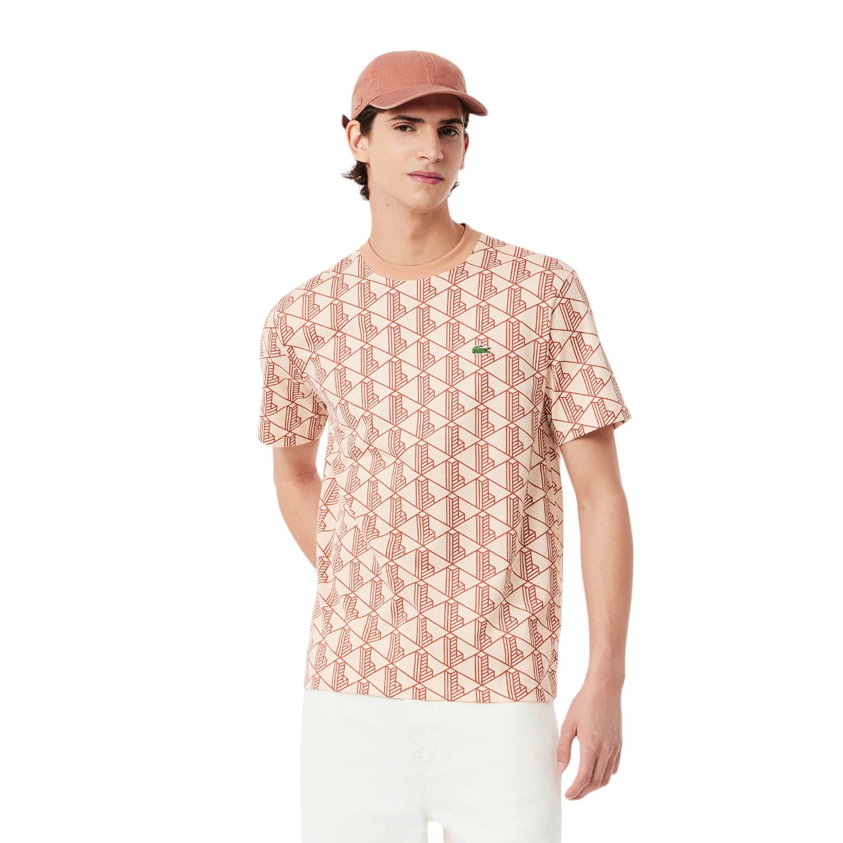 Lacoste Monogram Cotton T-Shirt | LEVISONS