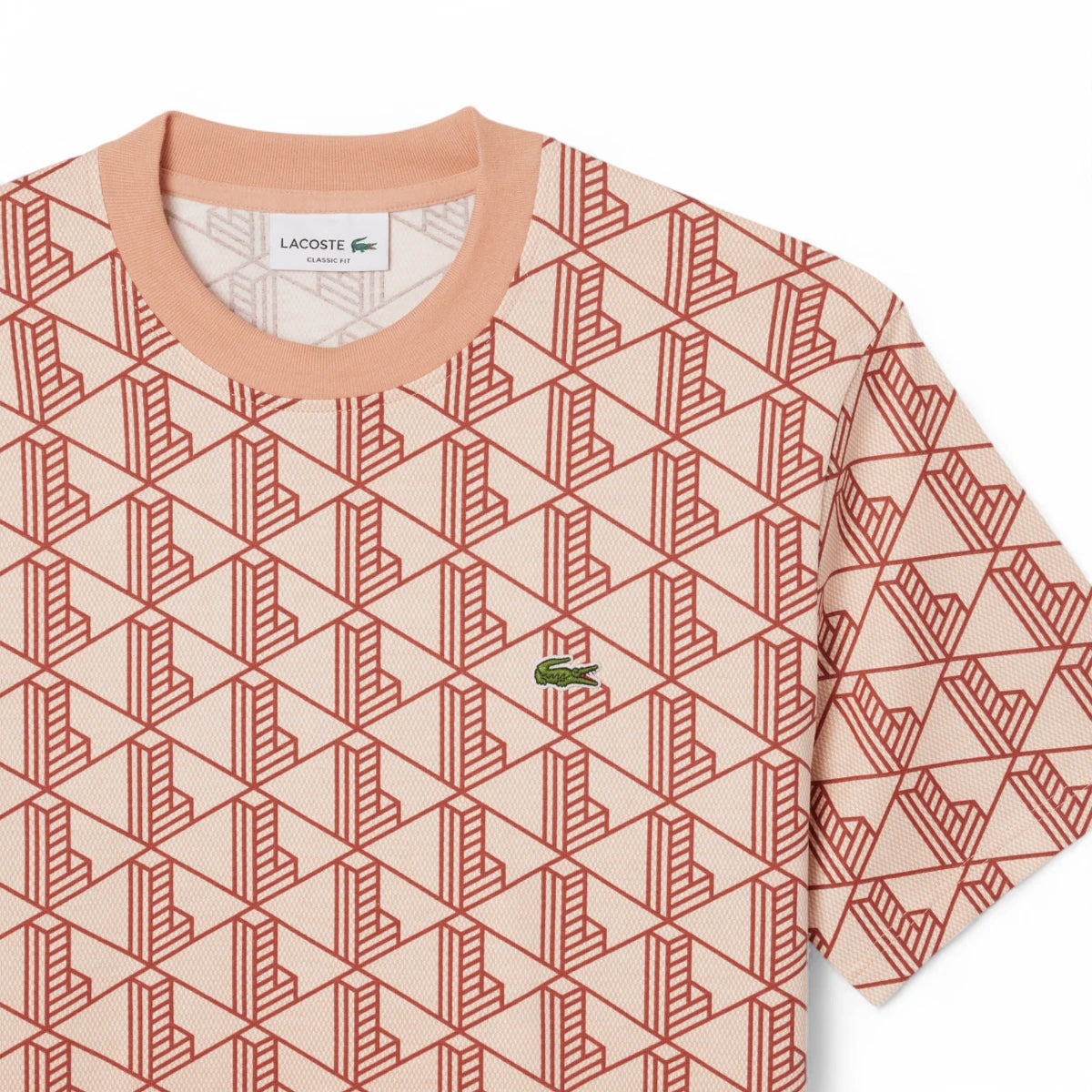 Lacoste Monogram Cotton T-Shirt | LEVISONS