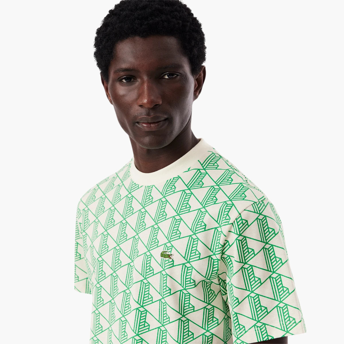 Lacoste Monogram Cotton T-Shirt | LEVISONS