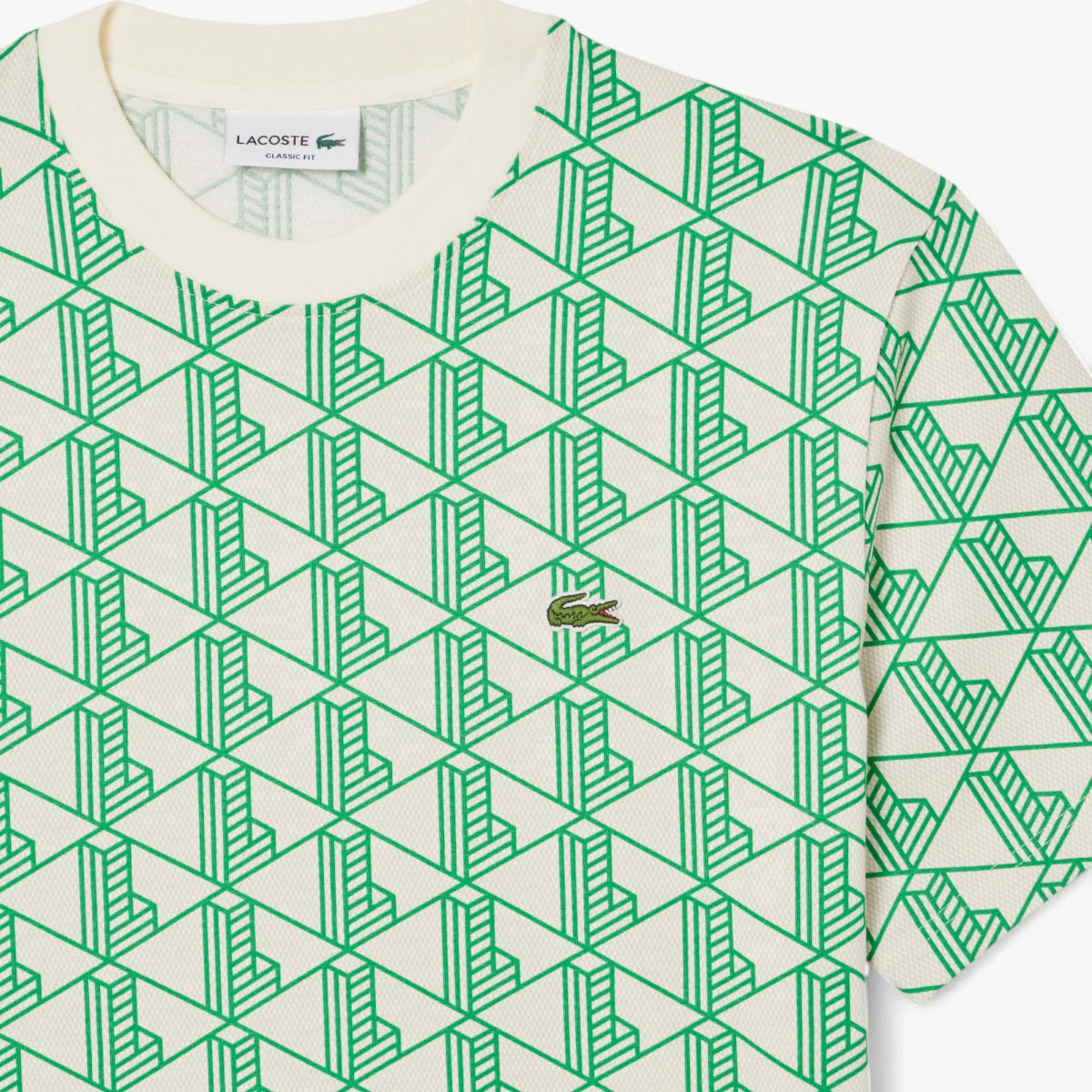 Lacoste Monogram Cotton T-Shirt | LEVISONS