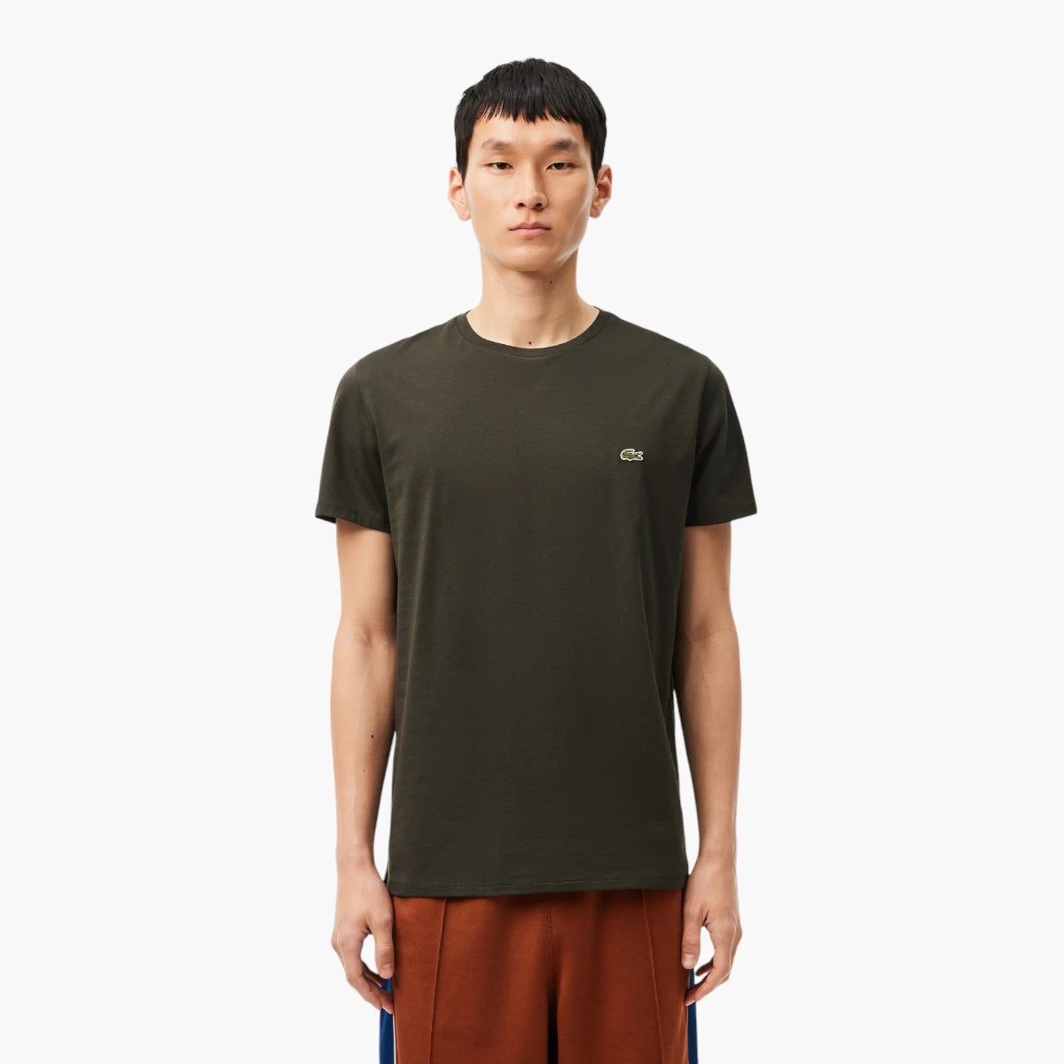 Lacoste Essential Cotton Pima Tee With Crew Neck | LEVISONS