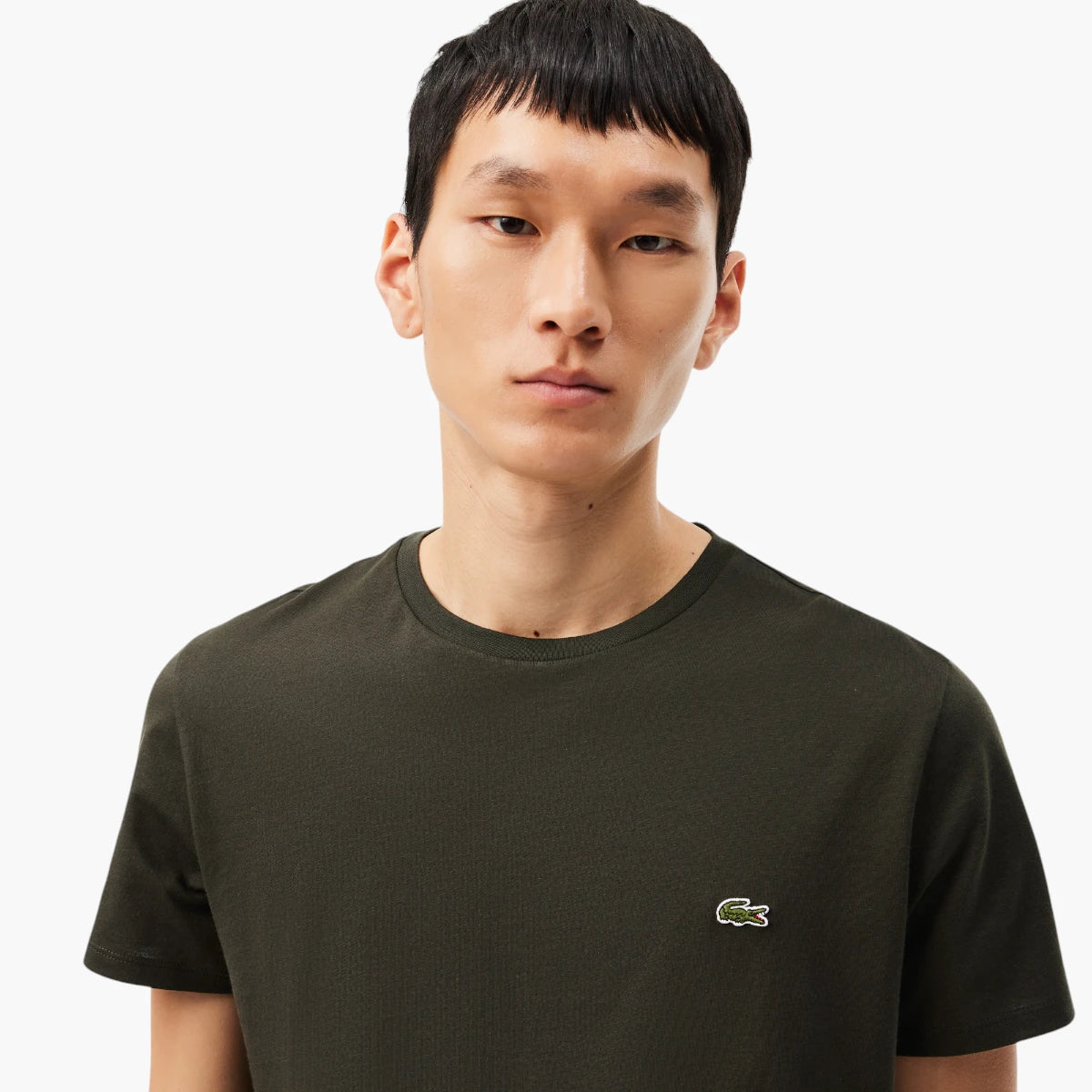Lacoste Essential Cotton Pima Tee With Crew Neck | LEVISONS