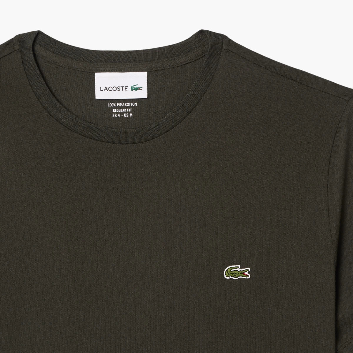Lacoste Essential Cotton Pima Tee With Crew Neck | LEVISONS