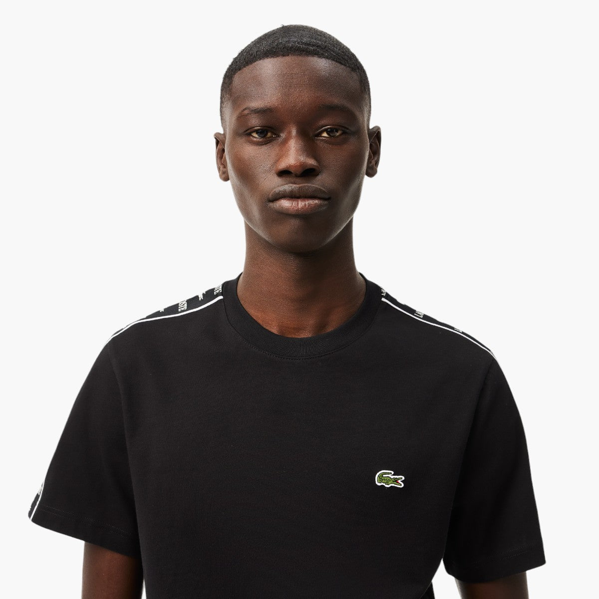 Lacoste Cotton Jersey Logo Stripe T-Shirt | LEVISONS