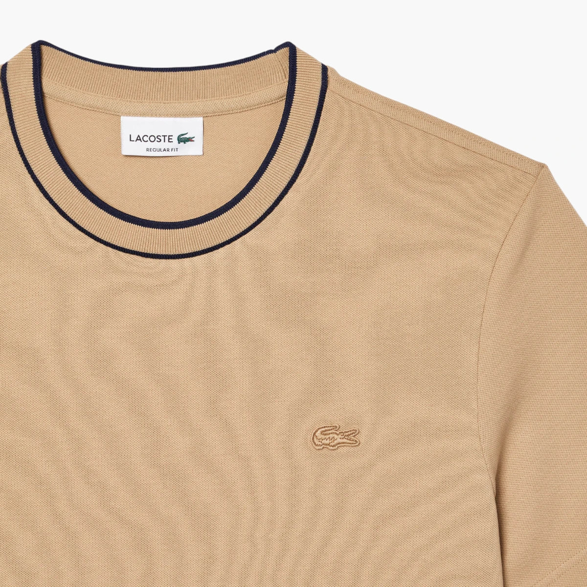 Lacoste Stretch Piqué Stripe Collar T-Shirt | LEVISONS