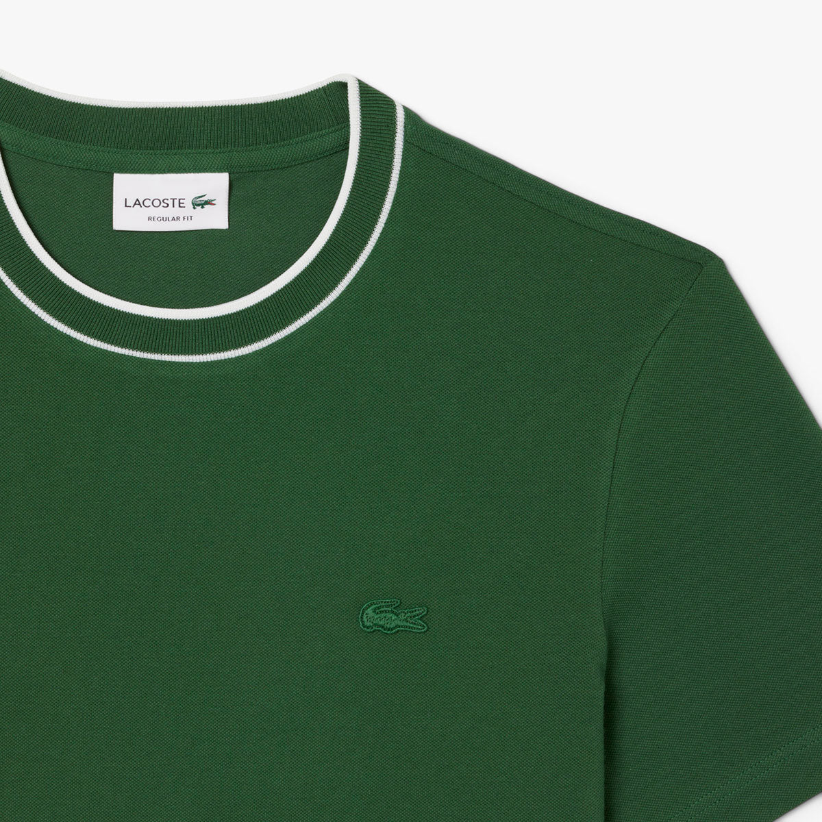 Lacoste Stretch Piqué Stripe Collar T-Shirt | LEVISONS