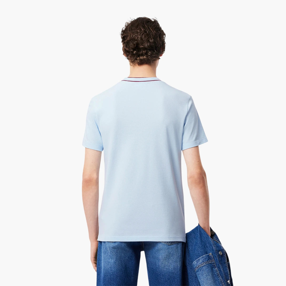 Lacoste Stretch Piqué Stripe Collar T-Shirt | LEVISONS