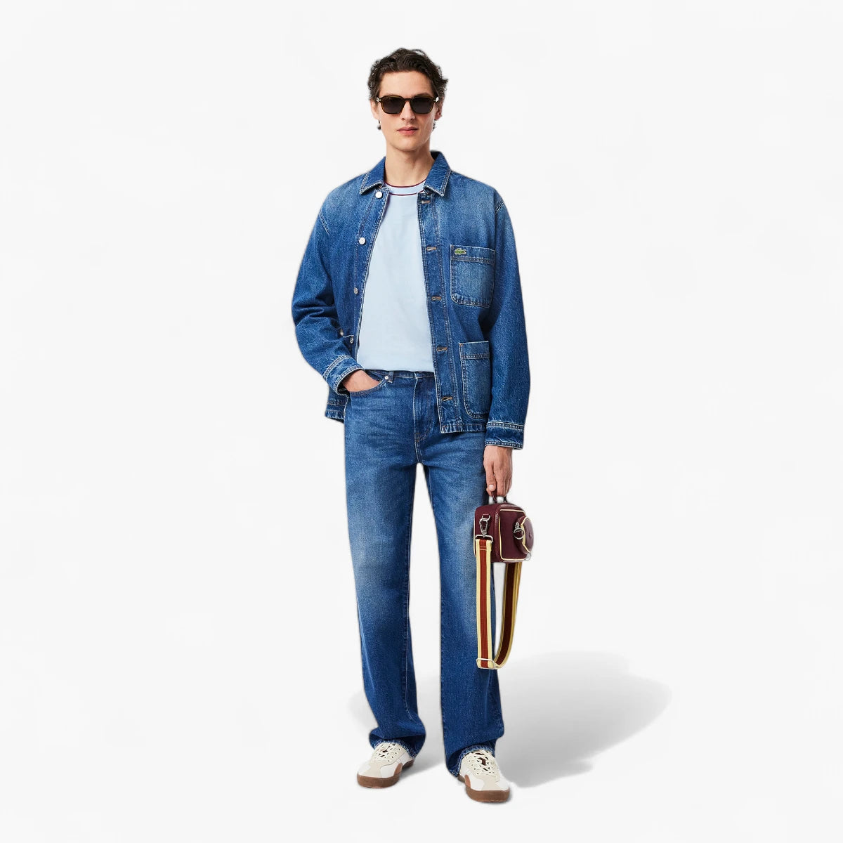 Lacoste Stretch Piqué Stripe Collar T-Shirt | LEVISONS